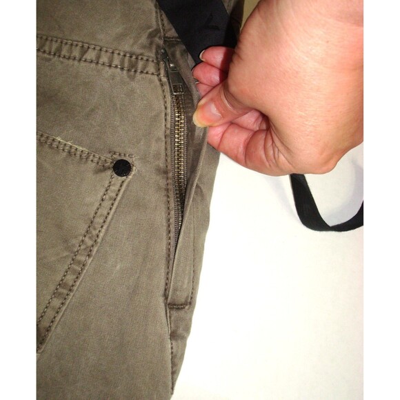 New Designer Mens Hudson Jeans Green Skinny 32 X 29 USA Button Olive Distressed - Picture 8 of 8